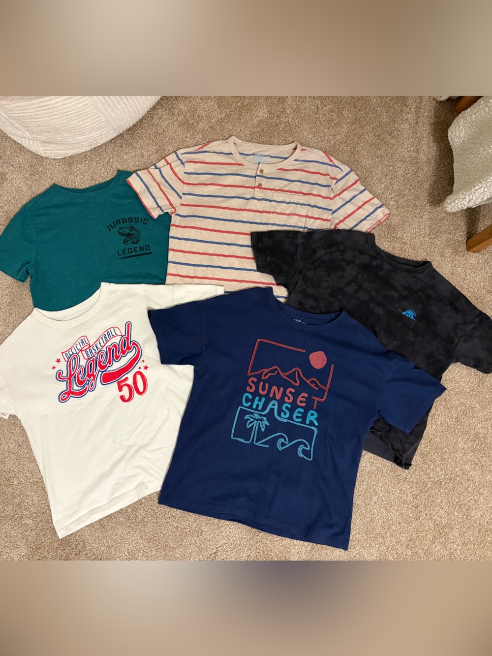 Cat & Jack Graphic Tee Assorted Kids Short Sleeve Tops - Set of 5